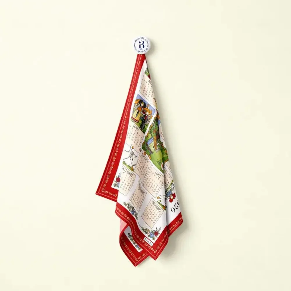 Hansi 2026 Calendar Tea Towel Dish towels BEAUVILLÉ Cotton MOM