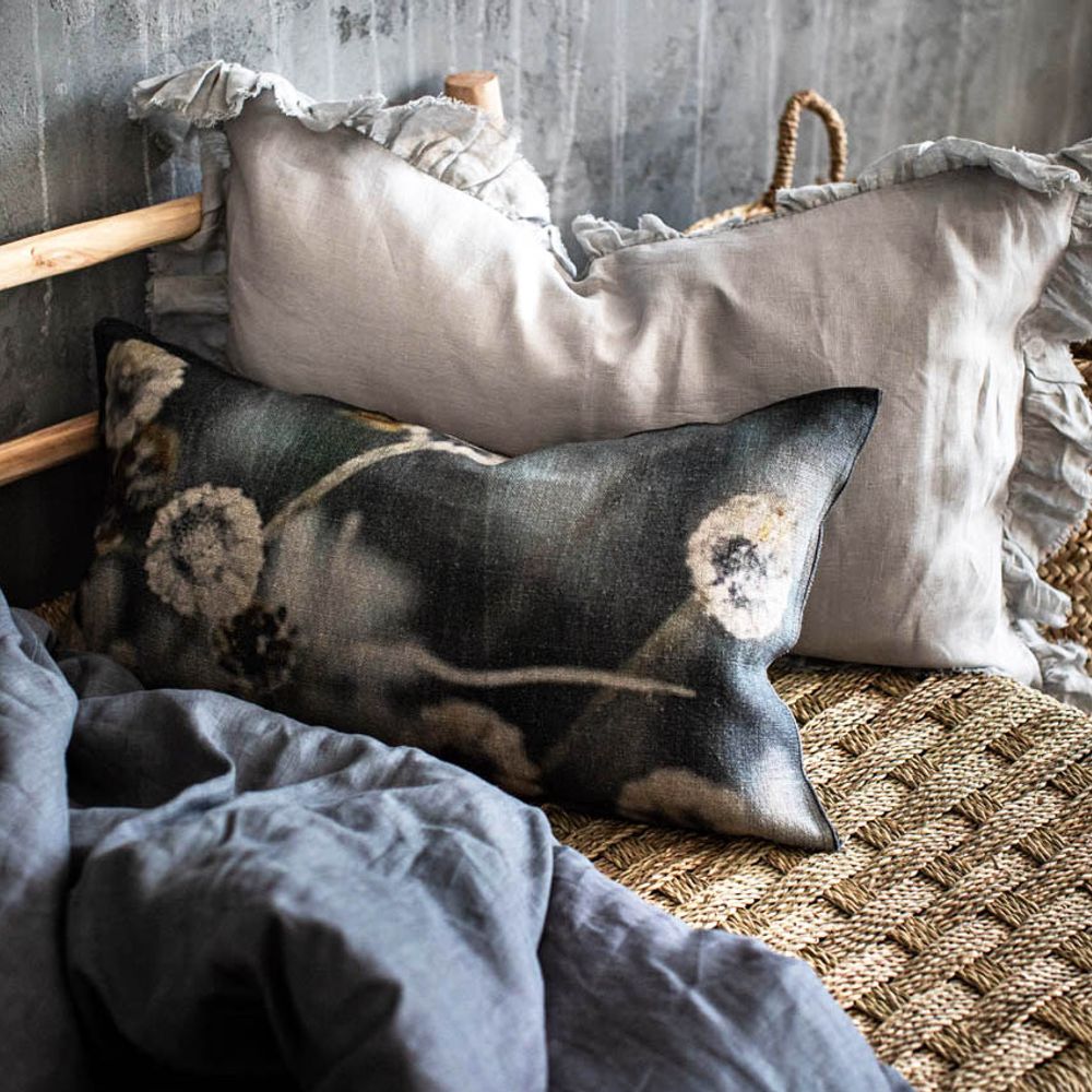 PETALI collection - Printed Linen Pillow, throws and table decorations -  Fabric cushions - BORGO DELLE TOVAGLIE - Linen