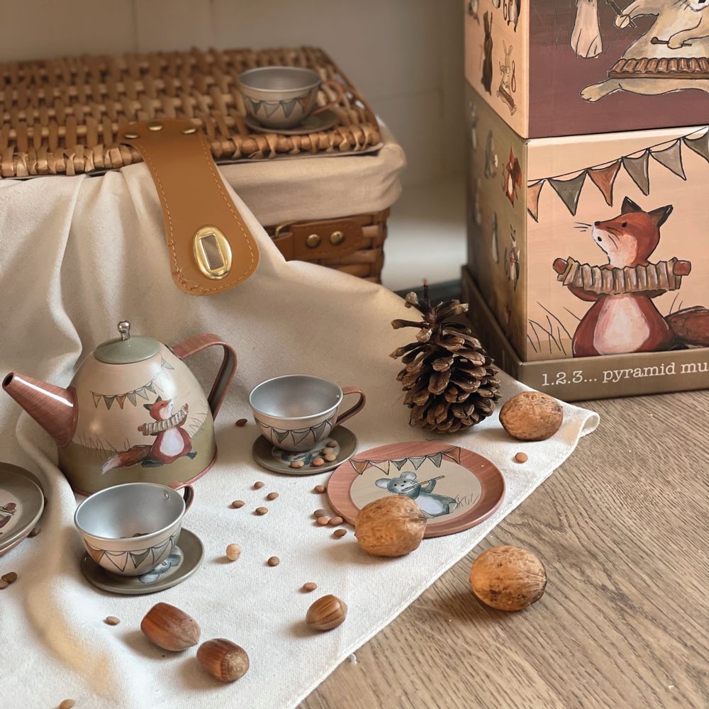 Tin tea set sales