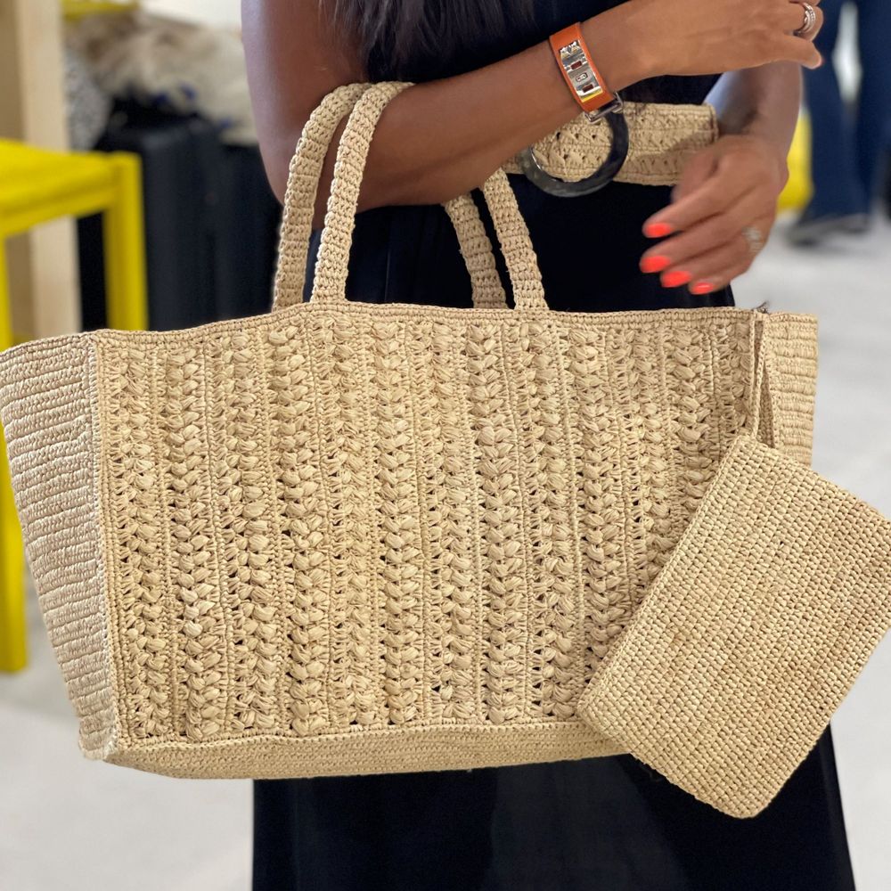 Adeline Woven Tote Bag