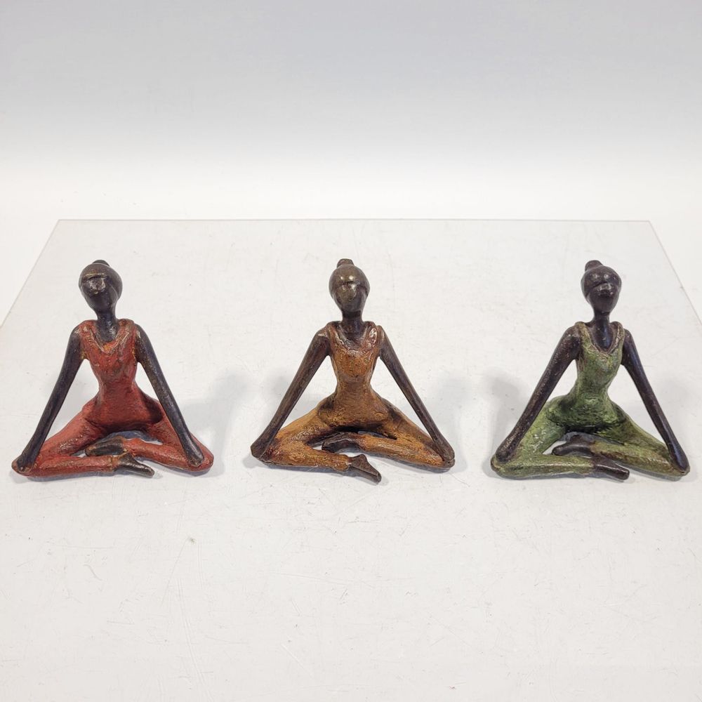 Yoga Bronze Sculpture - Sculptures, statuettes et miniatures - MOOGOO  CREATIVE AFRICA - Bronze