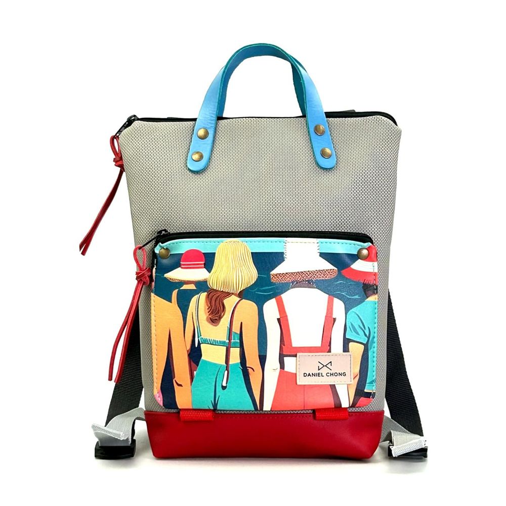 Waterproof Illustrated Mini Book Holder Backpack - Bags and  display picture 1
