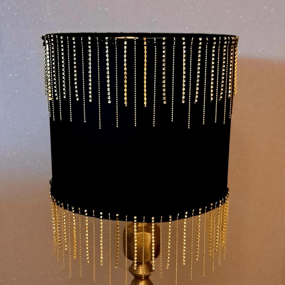 Garniture Franges Perles Dorées – Ruban Décoratif 6 M Pour Abat-jour, Rideaux, Vêtements, Couture Ammeublement