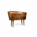 Bulge Credenza - Console - Bois De Noyer
