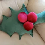 Fabric cushions - COUSSIN FEUILLE DE HOUX - FLORALYS-MEUBLES
