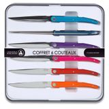 Kitchen utensils - Set of 6 Laguiole Sens Knives Assorted Colours in Box - TARRERIAS - BONJEAN