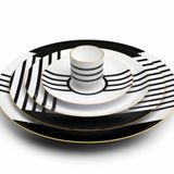 Formal plates - The Teatro dinnerware collection in Limoges porcelain - NON SANS RAISON PORCELAINE DE LIMOGES