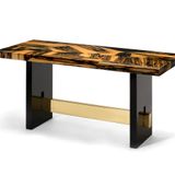 Console table - Geometry Console in White Ebony Wood - DUISTT