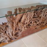 Console table - WOOD | Console tables of suar wood - XYLEIA PETRIFIED WOOD