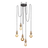 Hanging lights - Brooklyn 5 Wire Pendant - Brass - INDUSTVILLE