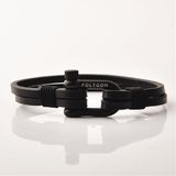 Jewelry - Shackles Bracelet Black leather - .POLYGON