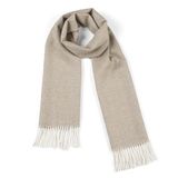 Scarves - Fishbone Scarf in 100% Baby Alpaca Natural - INATA