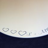 Miroirs - Miroir sablé motifs coeur et/ou initiales - GLASS VARIATIONS X BINA BAITEL
