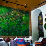 Floral decoration - Custom made wild plants wall - GREEN MOOD