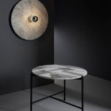 Unique pieces - Coffee table and wall lamp in SOLCO engraved marble. - RADAR INTERIOR