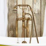 Faucets - Freestanding tub filler with hand-shower, Heritage collection - VOLEVATCH