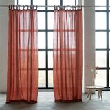 Curtains and window coverings - Linen Curtains Fringed, Hand Made - LINENME