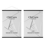 Cadres - 2 In 1 Magnetic Frames - Ash Black - CHICURA COPENHAGEN