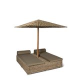 Lawn sofas - Square sunbed - SEMPRE LIFE