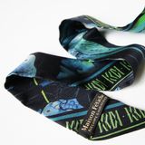 Bijoux - Fétiche à nouer 100 % twill de soie - bandeau/ruban - Théâtre de nuit Green light - MAISON FÉTICHE