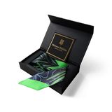 Foulards et écharpes - Fétiche à nouer 100 % twill de soie - bandeau/ruban - Palm Green - MAISON FÉTICHE