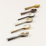 Couverts & ustensiles de cuisine - Set of 6 salt spoons in natural horn - L INDOCHINEUR X RIVÊT