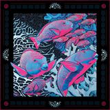 Objets de décoration - Foulard / carré de soie LA DANSE N°2 PINK 45 - imprimé 100 % twill de soie - 45 x 45 cm - roulotté à la française - Maison Fétiche - MAISON FÉTICHE
