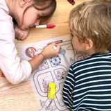 Gifts - Silicone colouring table mat for kids included 5 markers- CITY - SUPERPETIT