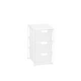 Bathroom equipment - White 3-drawers storage cart OR70183 - ANDREA HOUSE