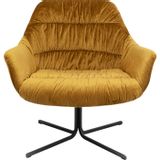 Armchairs - Swivel Armchair Bristol Yellow - KARE DESIGN