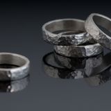 Goldsmithing - TEXTURES hammered rings in Sterling Silver - CHIARA DE FILIPPIS