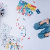 Sets de table - Set de table en silicone à colorier avec ses 5 feutres effaçables inclus - thème Espace - SUPERPETIT