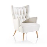 Chairs - chair; cow leather; ecru - KATRIN LEUZE -COLLECTION-