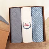 Foulards et écharpes - Mouchoirs pour homme - coffret cadeau de 3 - TAMIELLE HANDKERCHIEFS