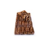 Throw blankets - plaid; sable/100% cashmere lining; nature; brown nature; 130x180 cm - KATRIN LEUZE -COLLECTION-