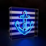 Desk lamps - 'Anchor' Large Acrylic Box Neon Light with Graphic - LOCOMOCEAN