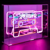 Desk lamps - 'Cassette' Acrylic Box Neon Light - LOCOMOCEAN