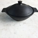 Platter and bowls - Dish or salad bowl in black earth - FLOATING HOUSE