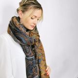 Plaids - MERVEILLE BLEU JEAN ETOLE PLAID - PETRUSSE PARIS