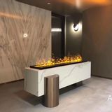 Decorative objects - 150 cm Water Vapor Fireplace - AFIRE 3D Electric Insert PREMIUM Design Decoration - AFIRE