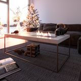 Coffee tables - TABULA CUBICOLO IGNIS Concrete Table with steel frame with or without fireplace - CO33 EXKLUSIVE BETONMÖBEL