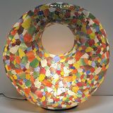 Table lamps - White mosaic lamp cracked donut 80cm - JOLY S COLLECTION