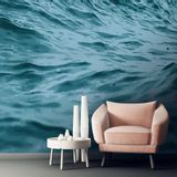 Objets de décoration - Papier peint design bleu Ocea. - LA MAISON MURAEM