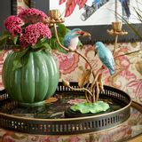 Decorative objects - Porcelain Kingfisher Candleholder - G & C INTERIORS A/S
