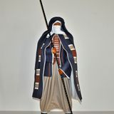 Sculptures, statuettes and miniatures - Leather sculpture, large standing Tuareg - ANNIE DELEMARLE SCULPTURE CUIR