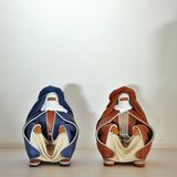 Sculptures, statuettes and miniatures - Leather Sculpture, Sitting Tuareg - ANNIE DELEMARLE SCULPTURE CUIR
