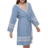 Bath towels - BATHROBE HOODED SULTAN UNISEX COTTON - LALAY