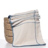 Throw blankets - BED COVER THROW COTTON LINEN - LALAY