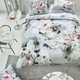 Bed linens - Peonia Grande Zinc - Cotton Sateen Bed Set - DESIGNERS GUILD