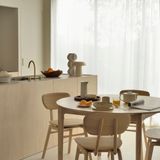 Dining Tables - Oak Bok Round Extendable Dining Table - ETHNICRAFT